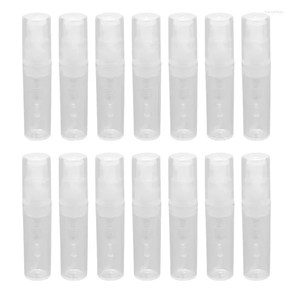 Botellas de almacenamiento EAS-30pcs transparente 2 ml Atomizador Botella de plástico Spray Perfume Desechable Muestra vacía para fiesta de viaje