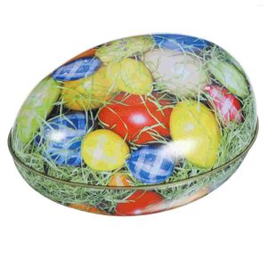 Opbergflessen Pasen Blik Eieren Kleine Geschenkdozen Koffer Locatie Instelling Rekwisieten Snoep Verpakking Houder Ijzeren Gunst