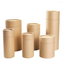Opslagflessen milieuvriendelijke kraftpapierbus vochtbestendige verpakkingsdoos draagbare buizen voor thee deodorant container buis