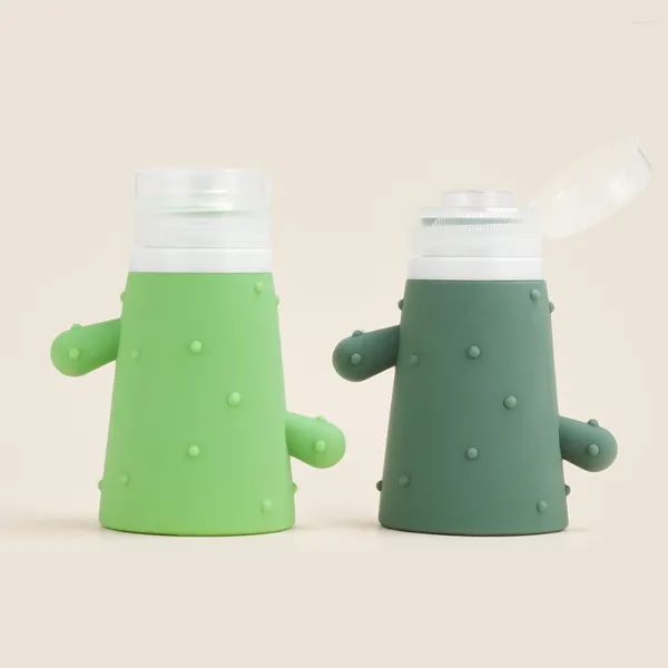Bouteilles de rangement des bouteilles de rangement en silicone transparente écologique Bottle en plastique durable en plastique pour le shampooing et le lavage corporel