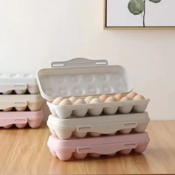 Botellas de almacenamiento Caja de huevos Preservación de daños anticolisión con tipo de clip de cubierta Se puede superponer refrigerador Crisper