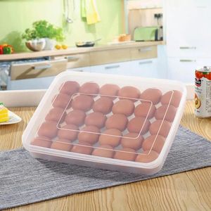 Botellas de almacenamiento Caja de huevo BPA gratis Gran capacidad transparente plástico marginal elevación 30 cuadrículas suministros de cocina