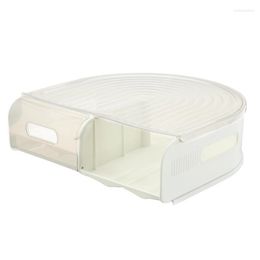 Bouteilles de stockage porte-oeufs pour réfrigérateur conteneur empilable réutilisable boîte de plateau transparent avec couvercle roulement automatique