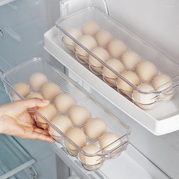 Soporte para botellas de almacenamiento de huevos para refrigerador, con asa y tapa, bandeja para 12 huevos, caja cubierta de cocina, dispensador transparente PS