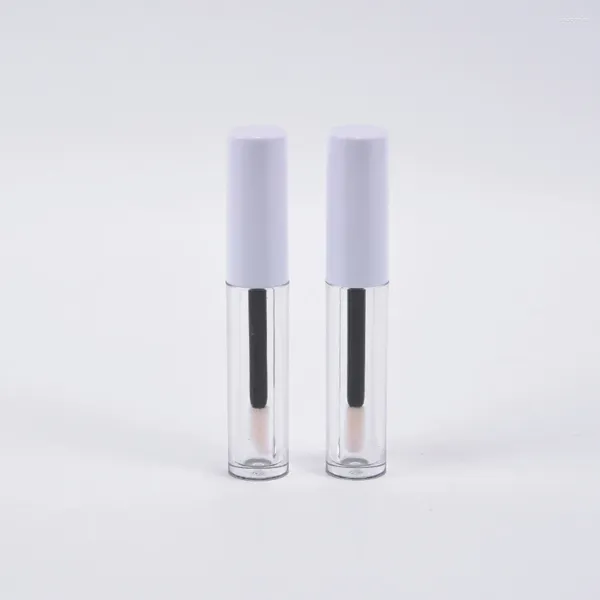 Bouteilles de rangement vides 1 ml clairs essayant un échantillon de tube de brillant à lèvres avec un eye-liner à capuchon blanc bouteille de récipient cosmétique 50pc