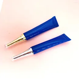 Bouteilles de rangement vides 20 ml mini tube à crème cosmétique semi-bleu avec capuchon en acrylique