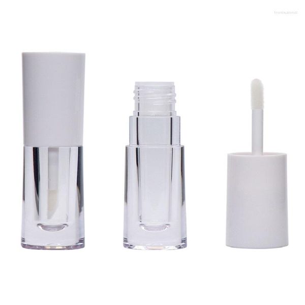 Bouteilles de stockage vides 4.5ml, Tubes de brillant à lèvres uniques, bouteille en plastique blanc noir, conteneur de brillant à lèvres PETG, baguette de marque privée 10 pièces