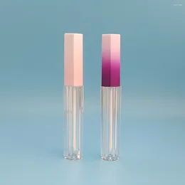 Opslagflessen Lege 5 ml Gradiënt Roze Paars Zeshoekige Lipgloss Tube Cosmetische Container Fles 36 st