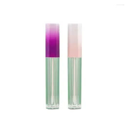 Opslagflessen Lege 5 ml zeshoekige gradiënt Purple Pink Lip Glaze Tube Gloss 50 stks