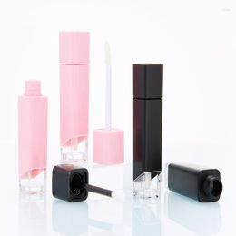 Opslagflessen Lege 5 ml Lip Gloss Tube Square transparante bodemglazuur DIY Elegante stick Container Duidelijke buizen