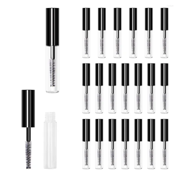 Botellas de almacenamiento Vacío Negro Plástico Eyeliner Mascara Tubos Botella Dispensador Muestra Embalaje Titular Contenedor