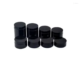 Bouteilles de rangement bouteille vide 24pcs Noir Pot Contage cosmétique Coud 50g 80G 100G 120G 150G 200G 250G PORT DE CRAME PORTABLE REFOLLABLE PORTABLE