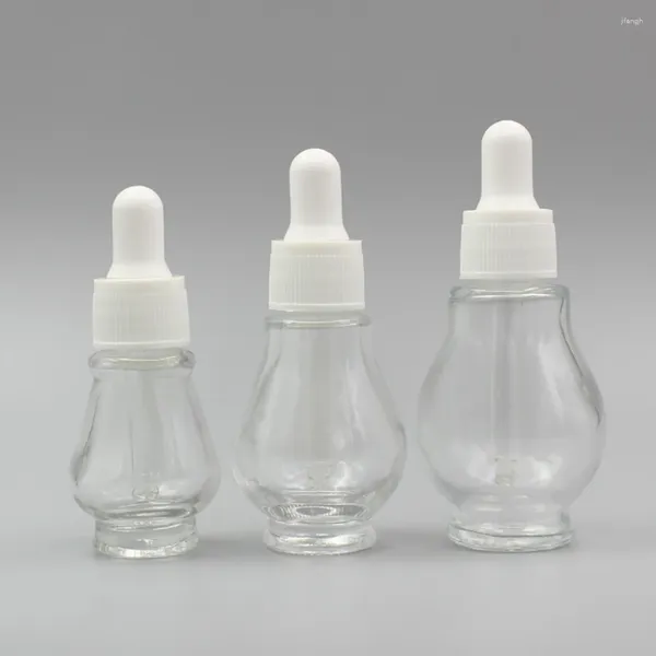Bouteilles de rangement vides transparents 10 ml de maquillage en verre bouteille complémentaire à huile essentielle Pipette rechargeable récipient rechargeable