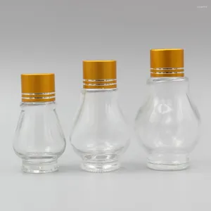 Bouteilles de rangement vide transparent 20 ml Bouteille en cristal pour l'huile de parfum avec vitre à vis