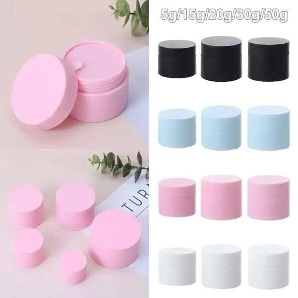 Bouteilles de stockage Vide Pot Cosmétique Conteneur De Maquillage Rond Rechargeable Crème Pour Le Visage Fard À Paupières Gel Crème Solaire Parfum Voyage Pots En Plastique