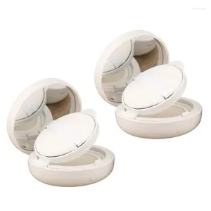 Opslagflessen lege doe -het -zelf luchtkussen doos crème ronde container dressing sponzen poeders spiegel make -up groothandel