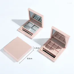 Bouteilles de stockage Palette de fard à paupières vide avec miroir 4 grille maquillage rouge à lèvres fard à joues poudre rechargeable cosmétiques