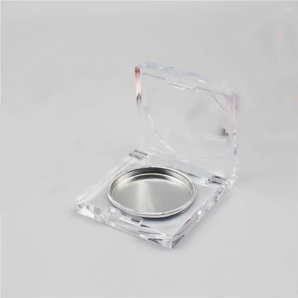 Bouteilles de rangement vides de haute qualité 39,5 mm de fard à paupières carrés de trou à aire de fard à paupières carré à la blush Boîte de surbrillance en aluminium 24pcs