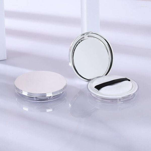 Bouteilles De Stockage Poudre Libre Vide Avec Tamis Miroir Et Puff 3g Ultra-mince Portable De Poche Voyage Maquillage Conteneur Boîte En Plastique