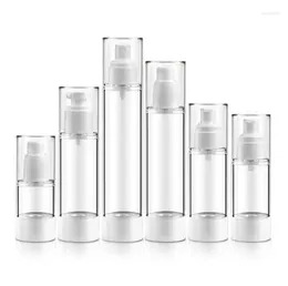 Opslagflessen lege plastic cosmetische fles navulbare draagbare draagbare reis parfum airless pomp vacuüm vloeistof 15 ml 30 ml 50 ml sn740