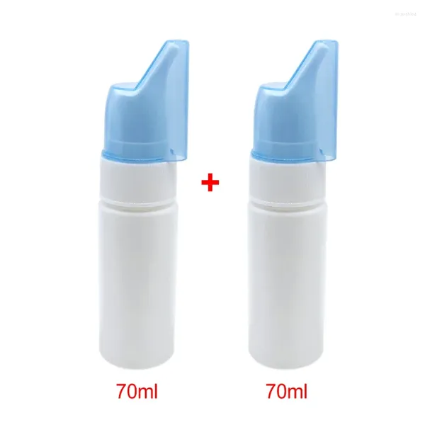Botellas de almacenamiento Plástico vacío Bomba de pulverización nasal Pulverizador Niebla Cuidado de la nariz Botella recargable Bebé Niños Adulto Cuidado de la salud Portátil 70/50/30 ML