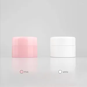 Bouteilles de stockage en plastique vide pp 10g d'épaisseur Mini mini rose blanc cosmétique de soins de la peau de la peau