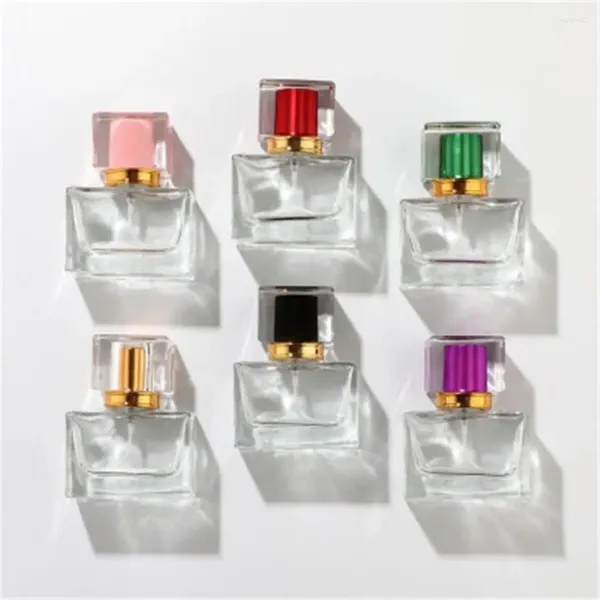 Bouteilles de rangement vides rechargeables de parfum portable bouteille de voyage de voyage en verre atomiseur transparent récipient transparent 30 ml en gros