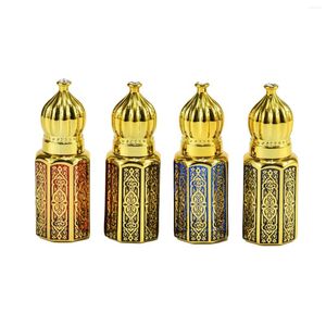 Bouteilles de rangement rouleau vide 6 ml rouleau en verre portable sur bouteille d'emballage coloré mini bouteille de parfum de mélange d'huile essentielle