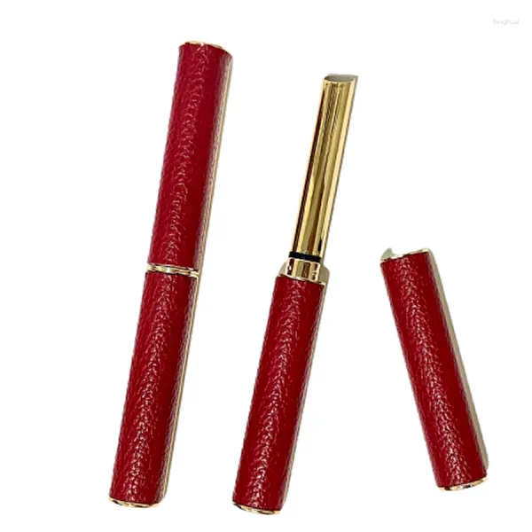 Bouteilles de stockage vide petit tube de rouge à lèvres avec miroir 6,5 mm emballage à lèvres contenant cosmétique bouteille rechargeable en plastique 35 pièces/lot