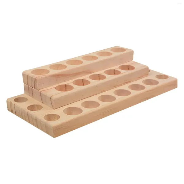 Bouteilles de stockage support d'huile essentielle bois 23 fentes porte-bouteille de Table 3 niveaux pour chambre Salon salle de bain Studio Salon