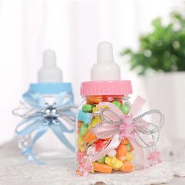 Bouteilles de rangement européen créatif mignon biberon transparent en plastique de mariage en plastique Boîte de bonbons douche de première année