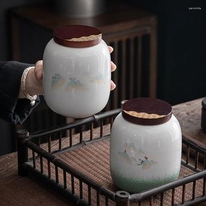 Opslagflessen Europeaan Wit Keramische Jar Candy Multifunctionele juwelenbox Bloemarrangement Vaas Home Noten Coffee Bea Tea Can