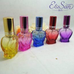 Opslagflessen explosie p51-10 ml kleur hartvormige spray parfum fles glazen luchtmondstuk 100 stcs/lot