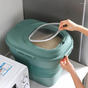 Bouteilles de rangement contenant des aliments pliables de riz seau de céréales de céréale réservoir anti-insectes pour animaux de compagnie Organisateur de cuisine