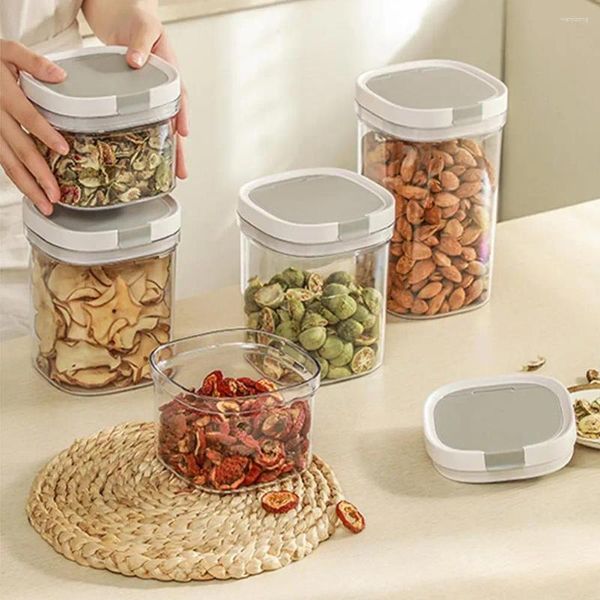 Bouteilles de rangement Boîte de cuisine en pot scellé de qualité alimentaire avec connexion aimant les contenants de fuite de serrure étanche pour les céréales de riz