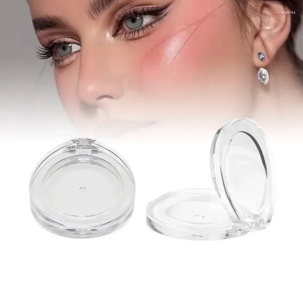 Bouteilles de rangement Boîte de fondation Palette de cosmétiques vides Portable Powder Light Powder Compact Blush Blush Travel Fidadow Continier