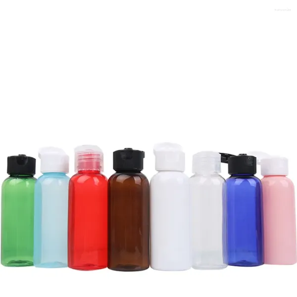 Botellas de almacenamiento Freeship 50 2pcs 50 ml Flip Flip Top Bottle para spray cosmético de perfume vacío MR-S-07-1 (7 color)