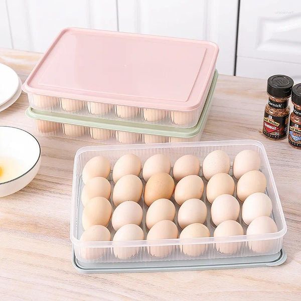 Bouteilles de rangement Freiner Plastic 24 Organisateurs Oeuf Egg Empilable Cuisine Oeuf Grille Boîte de récipient portable
