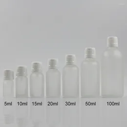 Bouteilles de rangement givrées 20 ml de verre à huile cosmétique Production de bouteille de bouteille China Fournisseur