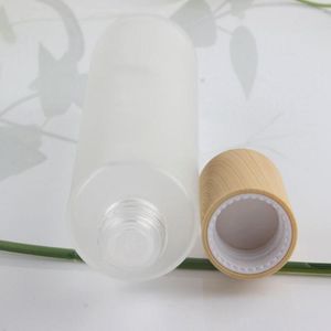 Bouteilles de stockage Givré clair/perle blanc récipient en verre cosmétiques 20 ml Tonner bouteille