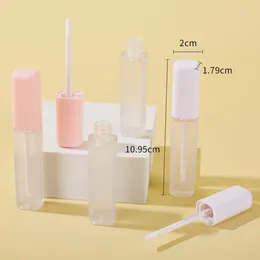 Bouteilles de rangement tube de couleur lèvre carrée givrée