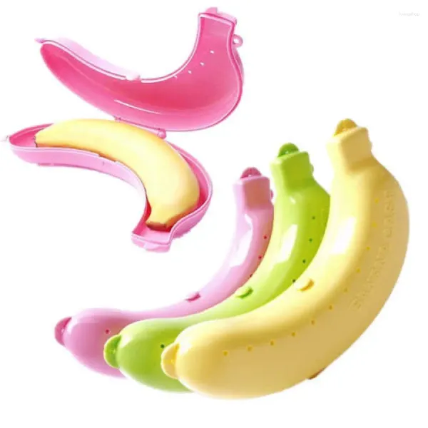 Bouteilles de rangement porte-coffre à fruits contenant des produits de déjeuner Aliments Protecteur Banana Case de banane