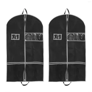 Bouteilles de rangement Sacs de vêtements 2 pack 43 pouces pour voyager en tissu non tissé Bagure de robe avec grand maillage