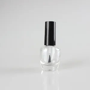 Bouteilles de rangement vernis à ongles en gel bouteille vide de 12 ml de verre transparent avec pinceau noir en gros