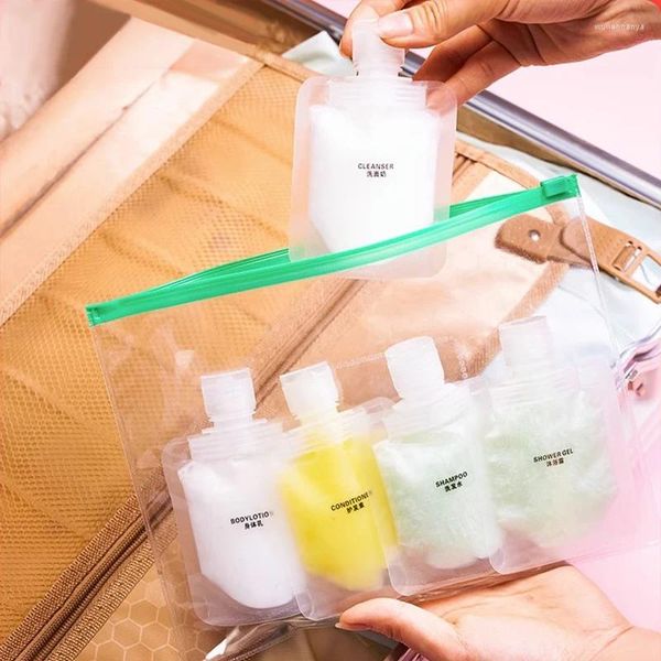 Bouteilles de rangement Gianxi Cosmetic Lotion Sacs rechargeables tube compresser le sac à top shampooing body lavage voyage vide