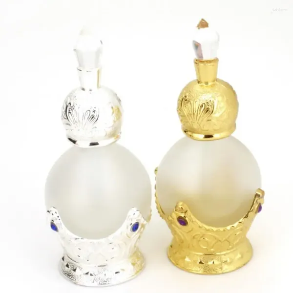 Bouteilles de rangement en cristal translucide, conteneur de cosmétiques de Style arabe, bouteille de parfum, compte-gouttes d'huile essentielle rechargeable, cadeaux