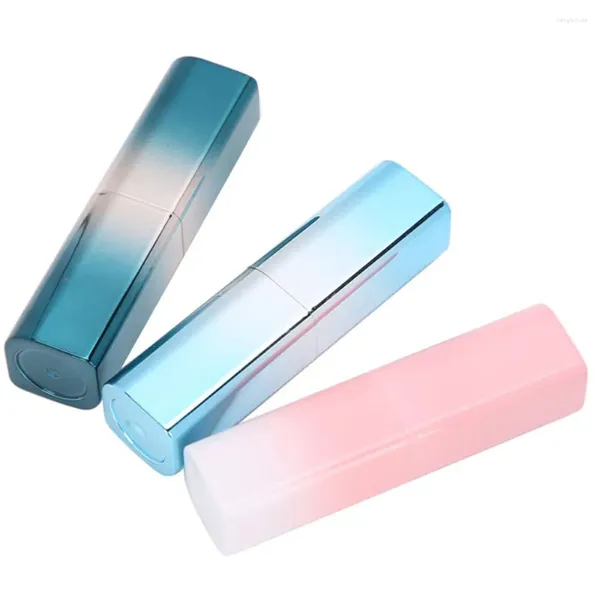 Bouteilles de rangement filles plastics magnétique boucle gradient couleur créatives de rouge à lèvres vide tube bricolage rechargeable rechargeable