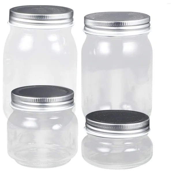 Bouteilles De Stockage Bouteille En Verre Confiture Cuisine Porte-Miel Conteneurs Bocaux Scellés Ménage D'étanchéité Petit Mason Minuscule Pot De Sirop Terrarium