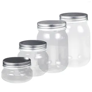 Opslagflessen Glazen fles Multifunctionele jampotten Mason Clear Sealing Small Honey Deksel