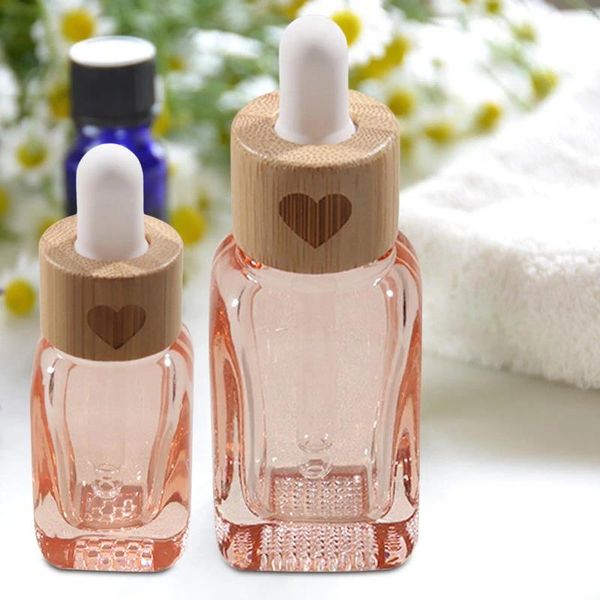 Botellas de almacenamiento gotero de vidrio botella a prueba de fuga mini recipiente duradero para líquidos aceites esenciales cabello de perfume
